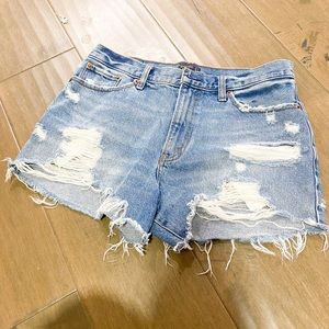 Abercrombie & Fitch size 12 cut off shorts - like new condition, medium wash.